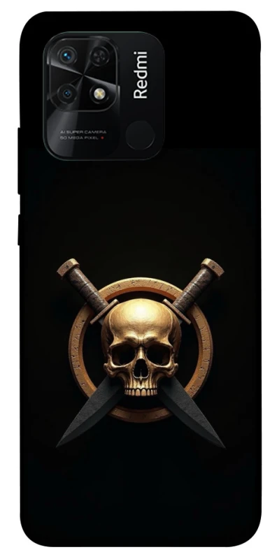 Чехол на Xiaomi Redmi 10C Golden Skull фото 1 из 1