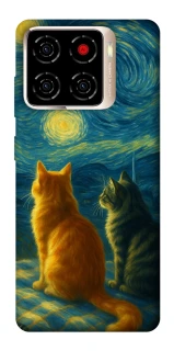 Чохол на ZTE Blade A56 Cats under the stars фото 1 з 1