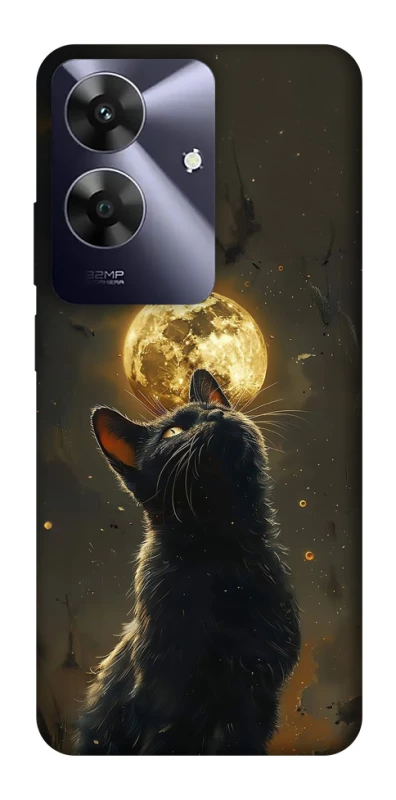Чохол на Realme Note 60 Кіт під місяцем v2 фото 1 з 1