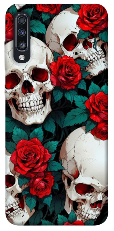 Чохол на Samsung Galaxy A70 (A705F) skull and rose фото 1 з 1