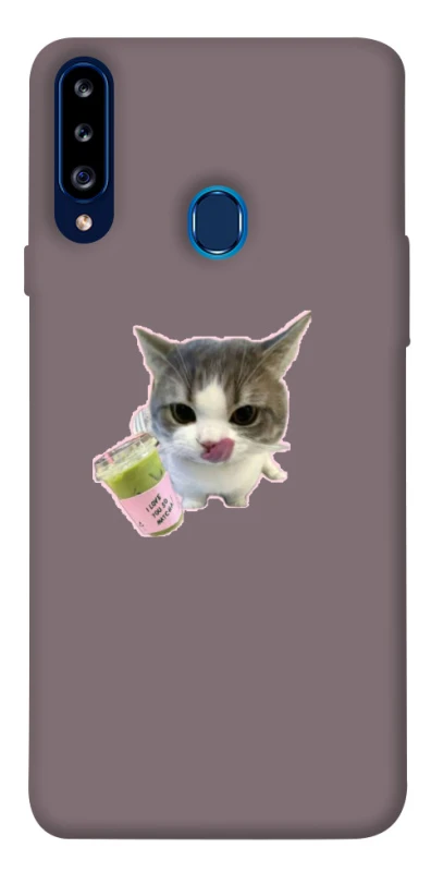 Чохол на Samsung Galaxy A20s cat matcha фото 1 з 1