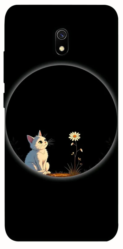 Чехол на Xiaomi Redmi 8a Cat and flower фото 1 из 1