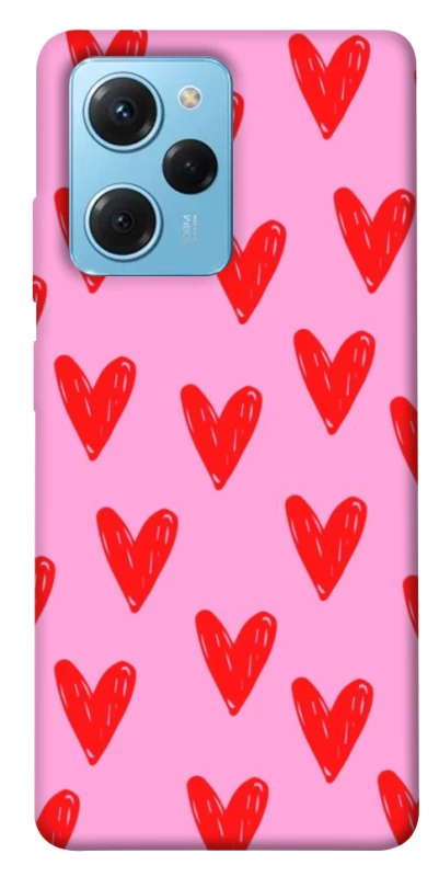 Чохол на Xiaomi Poco X5 Pro 5G Red hearts 2 фото 1 з 1