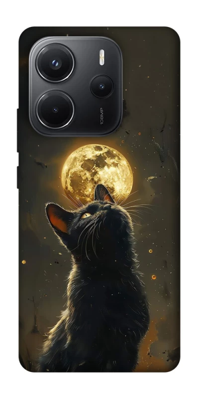 Чехол на Xiaomi Redmi Note 14 4G (Int. version) Кот под луной v2 фото 1 из 1