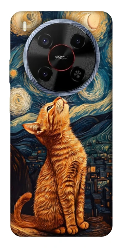 Чохол на ZTE Blade V70 Max van gogh cat фото 1 з 1