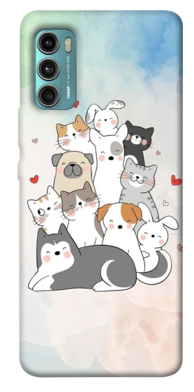 Чохол на Motorola Moto G60 Funny Pets ver.2 фото 1 з 1