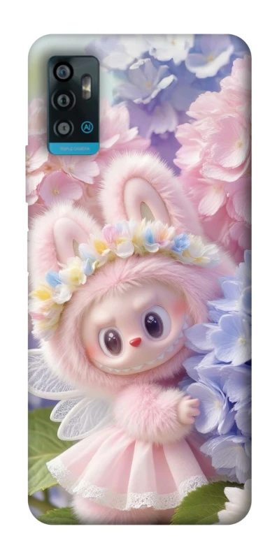 Чохол на ZTE Blade A71 Labubu & Flowers ver.1 фото 1 з 1