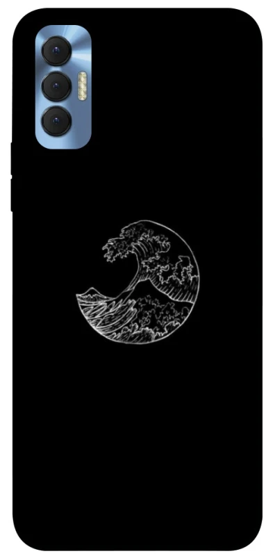 Чехол на TECNO Spark 8P Black tsunami фото 1 из 1