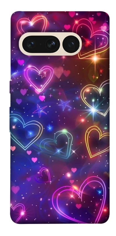 Чохол на Google Pixel 7 Pro Drawn hearts фото 1 з 1