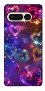 Чехол на Google Pixel 7 Pro Drawn hearts фото 1 из 1
