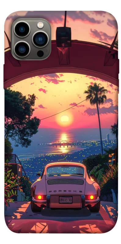 Чехол на Apple iPhone 12 Pro (6.1") Porsche at sunset фото 1 из 1