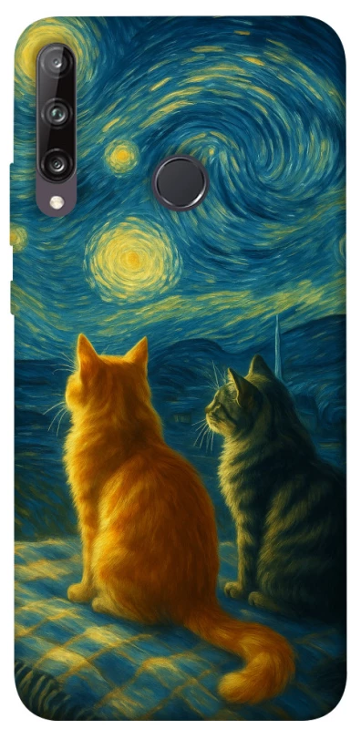 Чехол на Huawei P40 Lite E Cats under the stars фото 1 из 1