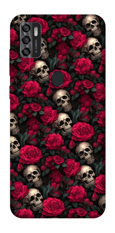 Чехол на ZTE Blade A7s (2020) Черепа и розы фото 1 из 1