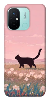 Чехол на Xiaomi Redmi 12C / Poco C55 cat on a field фото 1 из 1