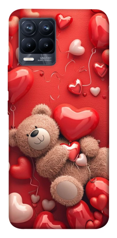 Чехол на Realme 8 bear in hearts фото 1 из 1