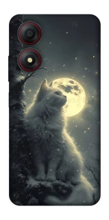 Чехол на ZTE Blade A34 4G Кот под луной фото 1 из 1