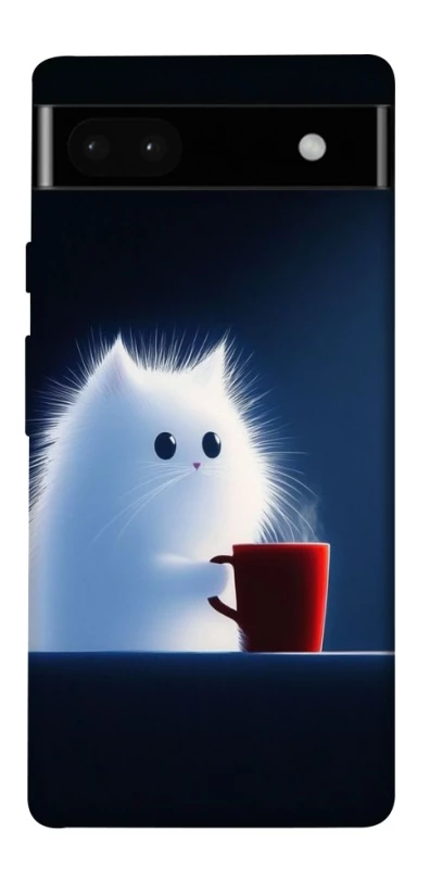 Чехол на Google Pixel 6a Чехол кот с кофе фото 1 из 1