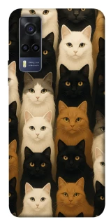 Чехол на Vivo Y53s Colorful Cat Collage фото 1 Чехол на Vivo Y53s Colorful Cat Collage фото 1 из 1