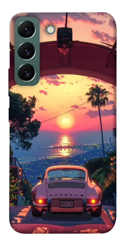 Чехол на Samsung Galaxy S22 Porsche at sunset фото 1 из 1