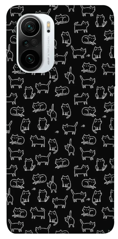 Чохол на Xiaomi Redmi K40 / K40 Pro / K40 Pro+ / Poco F3 Black Cats фото 1 Чохол на Xiaomi Redmi K40 / K40 Pro / K40 Pro+ / Poco F3 Black Cats фото 1 з 1