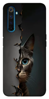Чохол на Realme 6 Pro Кіт-підглядач v2 фото 1 з 1