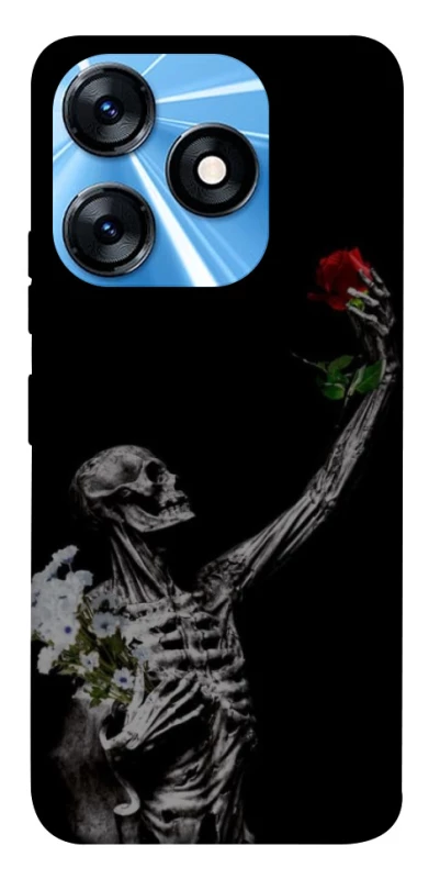 Чехол на TECNO Spark 10 Skeleton vs Rose фото 1 из 1