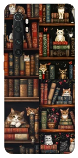 Чехол на Xiaomi Mi Note 10 Lite Cats & Books фото 1 из 1