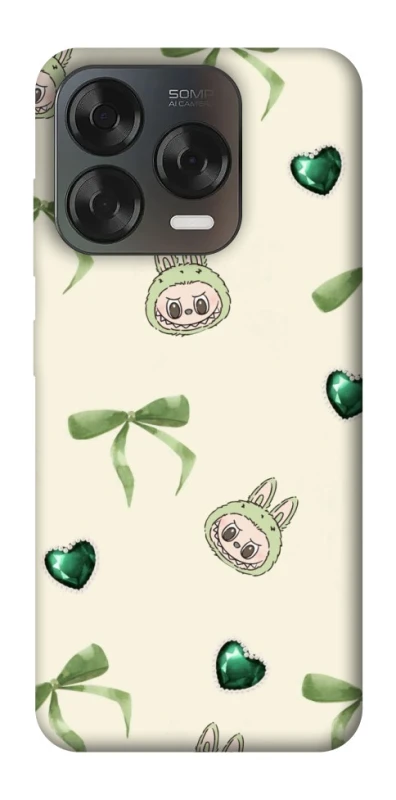 Чехол на ZTE Blade V70 Design Labubu Green Heart фото 1 из 2