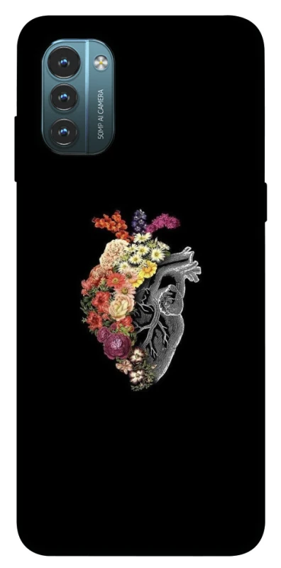 Чехол на Nokia G21 Heart with flowers фото 1 из 1