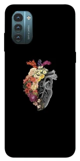 Чехол на Nokia G21 Heart with flowers фото 1 из 1