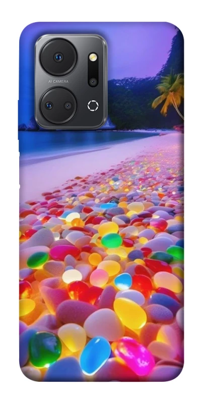 Чехол на Huawei Honor X7a Светящиеся камни на берегу фото 1 из 1