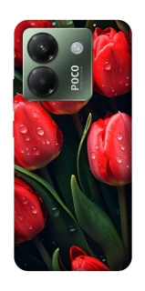 Чохол на Xiaomi Poco M7 pro 5G Червоні тюльпани фото 1 Чохол на Xiaomi Poco M7 pro 5G Червоні тюльпани фото 1 з 1