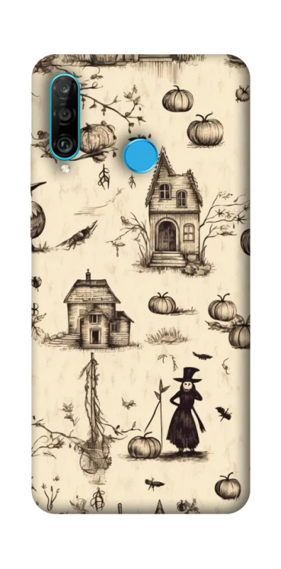 Чохол на Huawei P30 lite Halloween aesthetic ver.1 фото 1 з 1