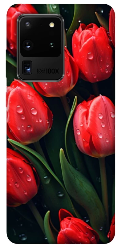 Чохол на Samsung Galaxy S20 Ultra Червоні тюльпани фото 1 з 1