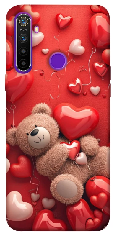 Чехол на Realme 5 bear in hearts фото 1 из 1