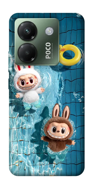 Чехол на Xiaomi Poco M7 pro 5G Labubu in the pool фото 1 из 1