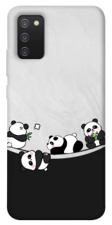 Чехол на Samsung Galaxy A02s Four pandas фото 1 из 1