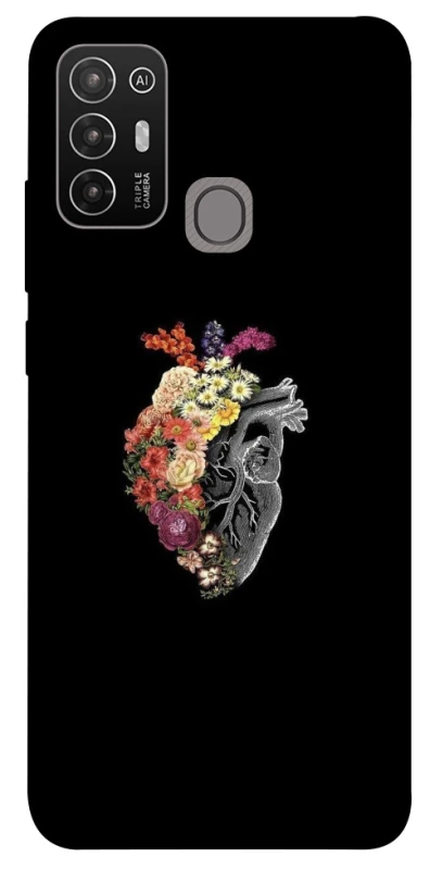 Чохол на ZTE Blade A52 Heart with flowers фото 1 з 1