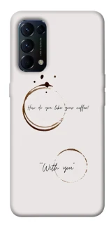 Чехол на Oppo Reno 5 4G Coffee with you фото 1 из 1