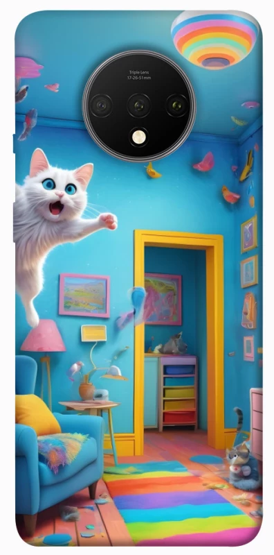 Чохол на OnePlus 7T crazy cat фото 1 з 1