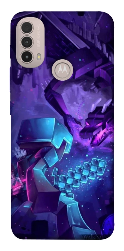 Чохол на Motorola Moto E40 Minecraft dragon фото 1 з 1