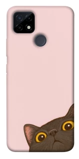 Чехол на Realme C12 Peeping cat фото 1 из 1