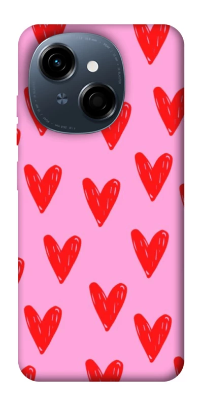 Чохол на TECNO Spark Go 1 Red hearts 2 фото 1 з 1