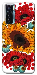 Чохол на TECNO Camon 17 Pro Соняшники та маки фото 1 з 1