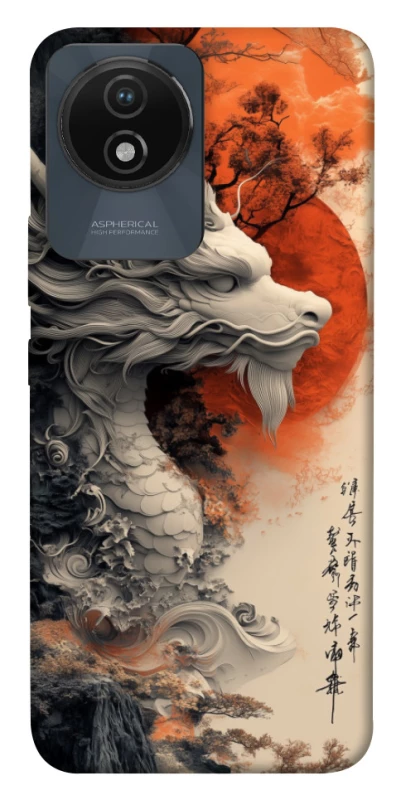 Чохол на Vivo Y02 white dragon фото 1 з 1