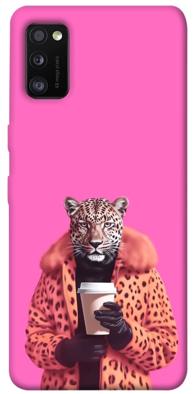 Чехол на Samsung Galaxy A41 Леопард с кофе фото 1 из 1