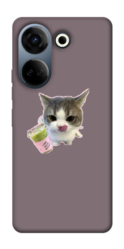 Чехол на TECNO Camon 20 Pro (CK7n) cat matcha фото 1 из 1