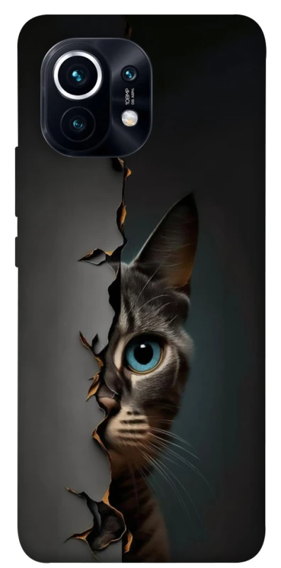Чохол на Xiaomi Mi 11 Кіт-підглядач v2 фото 1 з 1