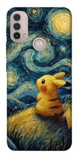 Чохол на Motorola Moto E40 Pikachu and Van Gogh фото 1 з 1