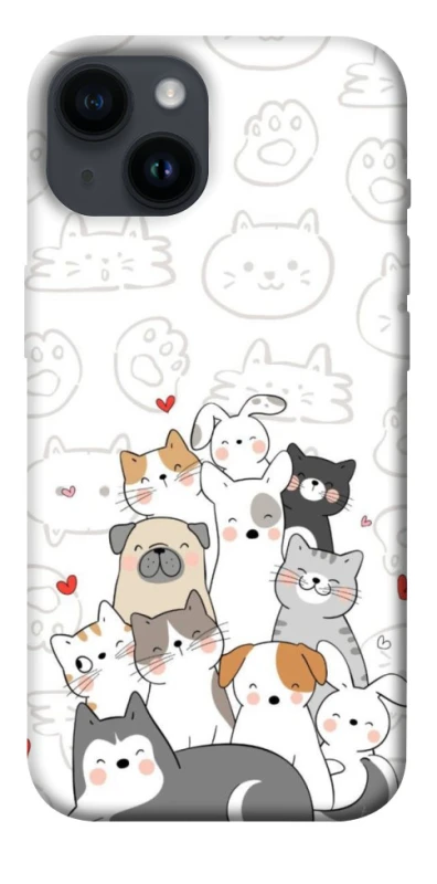 Чохол на Apple iPhone 14 (6.1") Funny Pets фото 1 з 1